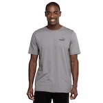 Camiseta Masculina Puma Manga Curta Essentials Small Logo CINZA CLARO