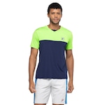 Camiseta Masculina Fila Manga Curta Block VERDE/AZUL ESC