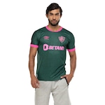 Camisa do Fluminense III 23 Umbro Masculina Torcedor VERDE/ROSA