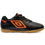 Chuteira Futsal Umbro Adamant - Júnior PRETO/LARANJA