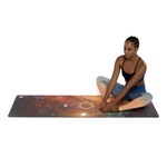 Tapete de Yoga Viva Zen CBB Aveludado Surya 183x61cm MARROM/LARANJA