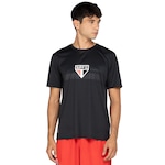 Camiseta do São Paulo Masculina Embossed PRETO