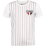 Camiseta do São Paulo Infantil Listrada BRANCO