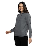 Blusa de Moletom Feminino Oxer com Capuz Canguru Fleece MESCLA