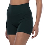 Short Feminino Oxer Canelado Sem Costura VERDE ESCURO