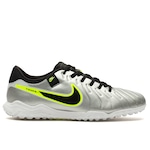 Chuteira Society Nike Tiempo Legend 10 Academy - Adulto PRATA/PRETO