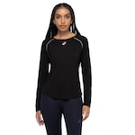 Camiseta Feminina ASICS Manga Longa Mescla Eco Modal PRETO