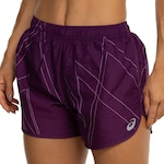 Short Feminino ASICS Sakai Estampa Linhas ROXO ESCURO