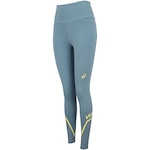 Calça Legging Feminina ASICS Recorte e Textura Alta Compressão AZUL CLARO