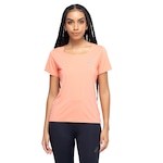 Camiseta Feminina ASICS Manga Curta Selada New Coral