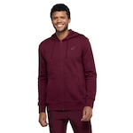 Jaqueta Masculina ASICS com Capuz Moletom Canguru com Fleece VINHO