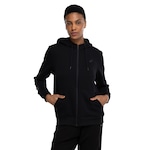 Jaqueta de Moletom Feminina ASICS com Capuz Canguru Fleece PRETO