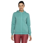 Jaqueta de Moletom Feminina ASICS com Capuz Canguru Fleece AZUL CLARO