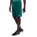 Bermuda Masculina ASICS Malha Recorte Lateral VERDE ESC/AMARELO