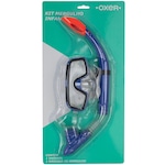 Kit de Mergulho Oxer Polybag Snorkel e Máscara Infantil AZUL