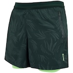 Bermuda Masculina Oxer 2 em 1 Heat Embossed VERDE ESCURO