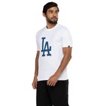 Camiseta Los Angeles Dodgers Masculina New Era Manga Curta Logo BRANCO