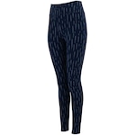 Calça Legging Feminina Oxer Campeão Print Cós Baixo Baixa Compressão AZUL ESC/AZUL