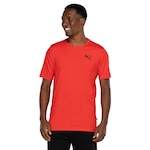 Camiseta Masculina Puma Manga Curta Essentials Small Cat Logo VERMELHO