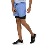 Bermuda 2 em 1 Masculina Nike RD 2IN1 7IN Repel Azul Claro/Preto