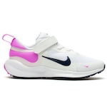 Tênis Infantil Nike Revolution 7 Branco/Rosa Esc