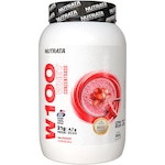 Whey Protein Nutrata W100 Concentrado Sabor Morango 900g Nao Se Aplica