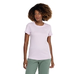 Camiseta Feminina Puma Essentials Small Cat Logo ROSA CLARO