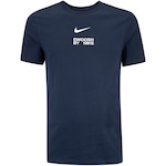 Camiseta Masculina Nike Manga Curta Sportswear Big Swoosh AZUL ESCURO