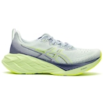 Tênis ASICS Novablast 4 - Masculino Cinza/Verde Cla