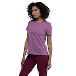 Camiseta Feminina ASICS Manga Curta Malha Cava Tradicional ROXO CLARO