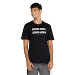 Camiseta Masculina ASICS Manga Curta Malha Box Preto/Bege