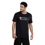 Camiseta Masculina ASICS Manga Curta Surton PRETO