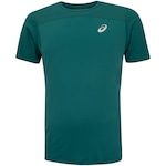 Camiseta Masculina ASICS Manga Curta Racket Recortada PETROLEO