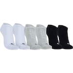 Kit 3 Pares de Meias Invisível Esportiva Light Tamanho 39-44 Oxer Adulto BRANCO/CINZA