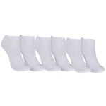 Kit 3 Pares de Meias Atoalhadas Cano Baixo Tamanho 34-38 Casual Oxer Adulto BRANCO