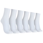 Kit de Meias Cano Médio Oxer com 3 Pares Atoalhada Tamanho 34 a 38 Adulto BRANCO