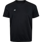 Camiseta Juvenil Adams Manga Curta Lisa Futebol Dry PRETO