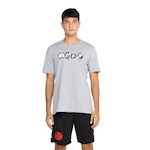 Camiseta do Vasco da Gama Masculina Casual Evolução CINZA ESC MESCLA