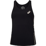 Camiseta Regata Feminina ASICS Recortes Poliamida UV PRETO