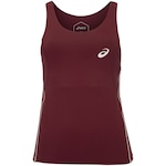 Camiseta Regata Feminina ASICS Recortes Poliamida UV VINHO