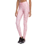 Calça Legging Feminina ASICS Baixa Sustentação Estampa Zebra ROSA CLARO