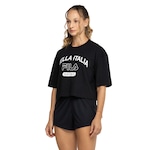 Camiseta Feminina Fila Manga Curta Biella Itália PRETO