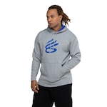 Blusa de Moletom Stephen Curry Under Armour Masculino com Capuz Splash CINZA/AZUL