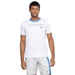 Camiseta Masculina Fila Manga Curta Backspin Sleeve BRANCO/AZUL CLA