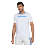 Camiseta Masculina Fila Manga Curta Backspin Sleeve CINZA CLA/AZUL