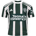 Camisa do Manchester United II 23 adidas Infantil Torcedor VERDE/BRANCO