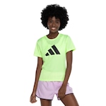 Camiseta Feminina adidas Manga Curta Run It VERDE CLARO