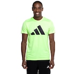 Camiseta Masculina adidas Manga Curta Run It VERDE CLARO