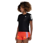 Camiseta Feminina adidas Manga Curta Own The Run Base PRETO