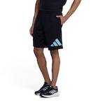 Bermuda Masculina adidas Logo PRETO/AZUL